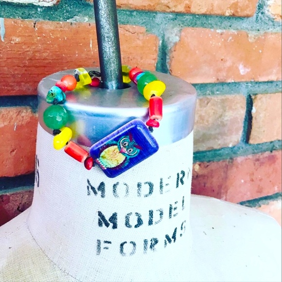 Handmade Owl of Promise Rainbow Bracelet - Picture 10 of 11